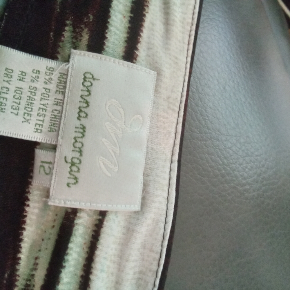 Donna Morgan Size 12 Beautiful Multicolor Sheath Midi Dress - Picture 8 of 8